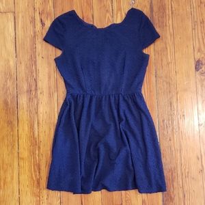 Navy Fit-And-Flare Dress